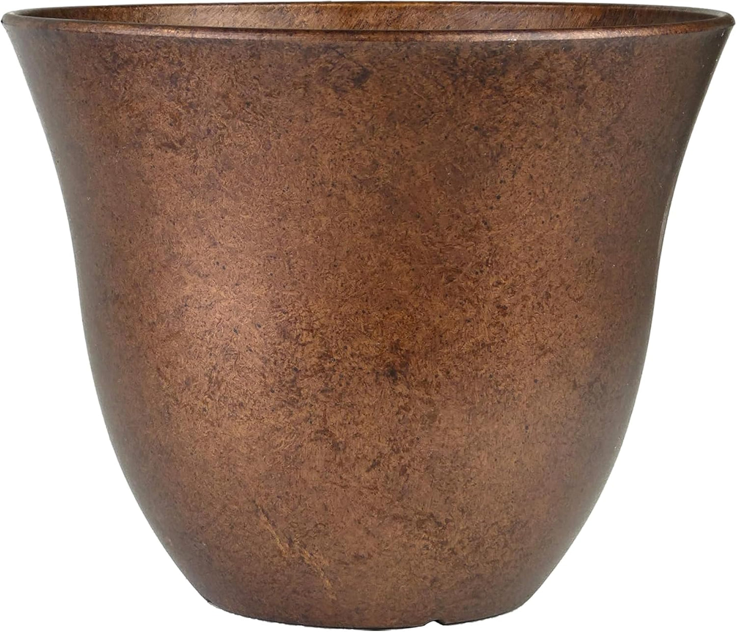 Classic Home and Garden Honeysuckle Resin Planters - Lightweight Indoor & Outdoor Plant Pots - UV-Resistant Plastic Flower Pots - Pot Planters for Flowers & Herbs (13" Distressed Copper)