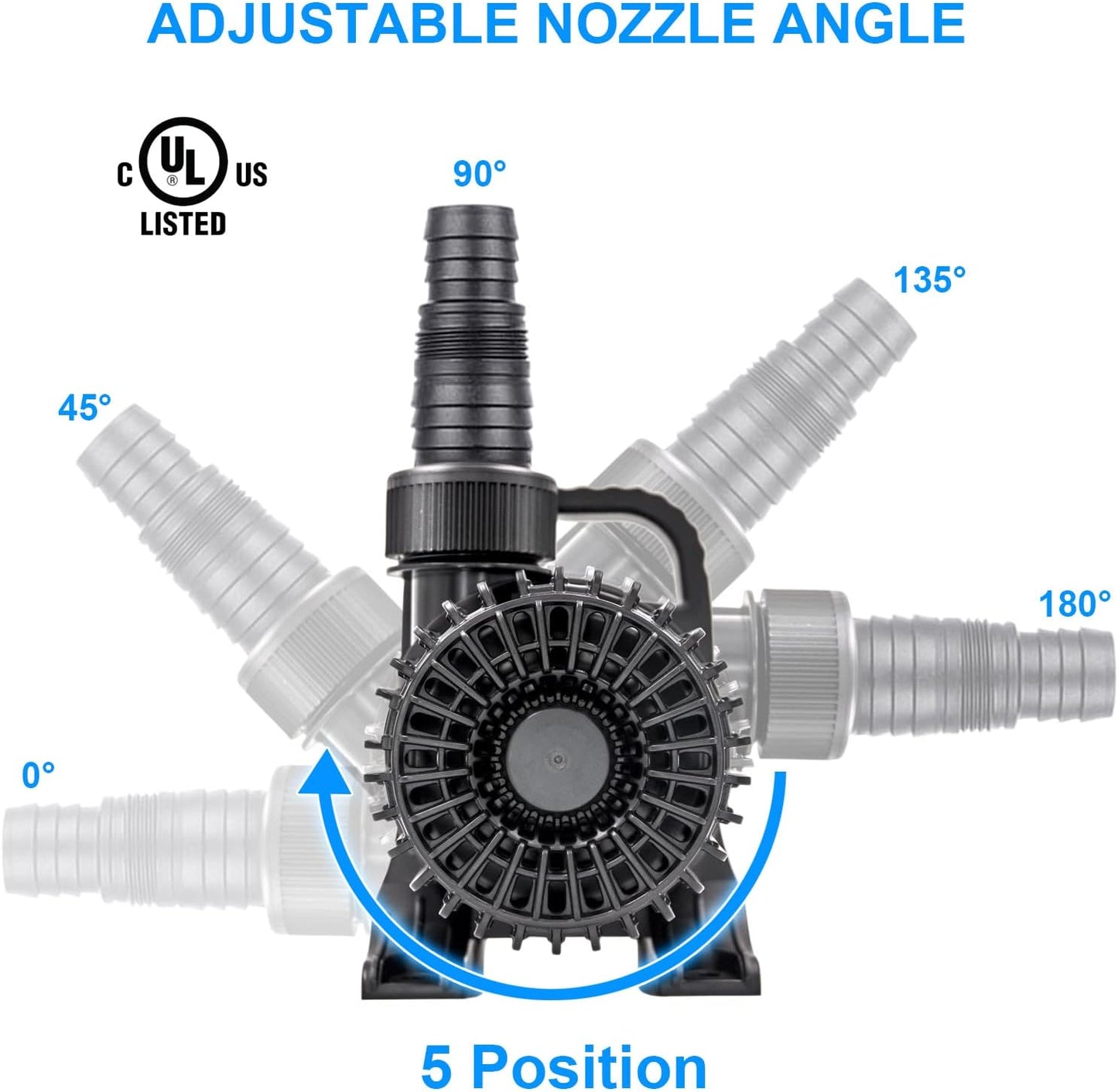 OYO WATER Outdoor Large 4700gph-250W 32.8FT Pond Water-fall & Kio Fish Fountain-s &Garden Pump Submersible IPX8: Long 32.8FT Cord Smart-er & Quieter Duck & Yard& Patio Ponds Pumps, 1 Barrier Pump Bag