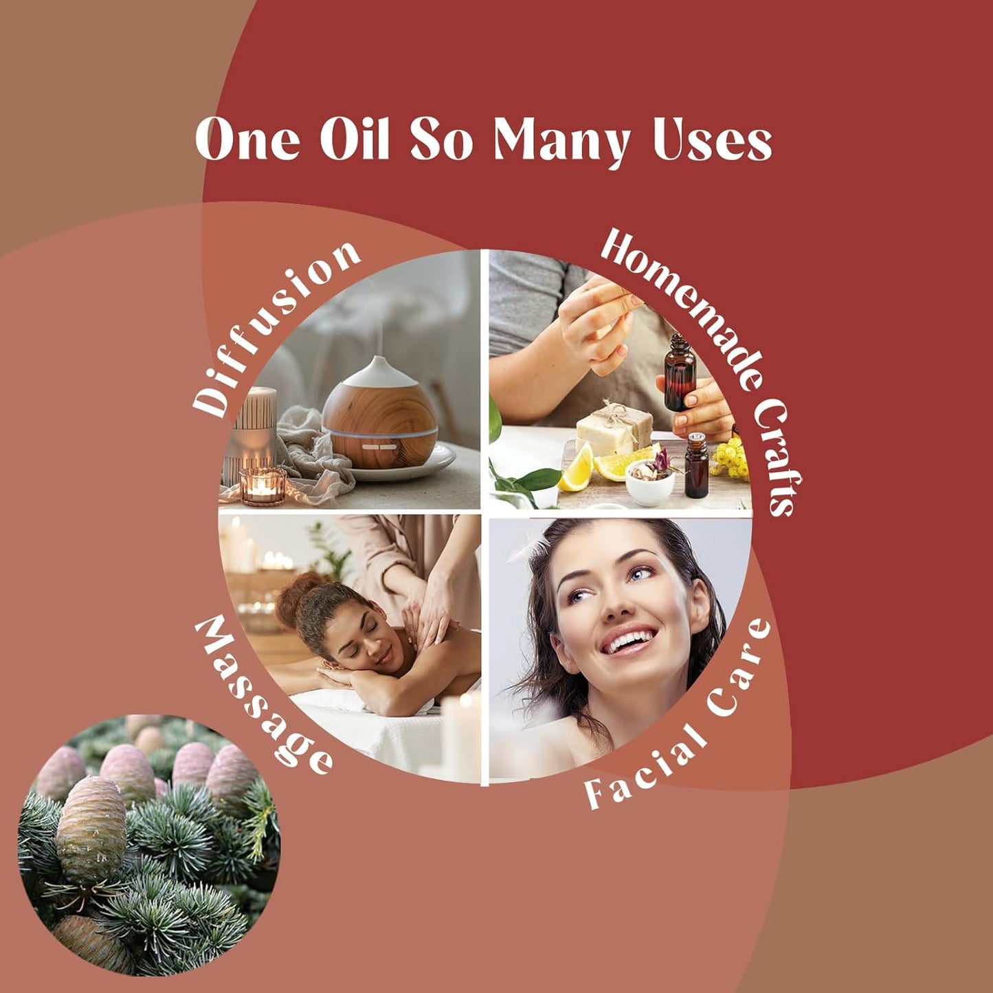 Cedarwood Essential Oil for Diffuser Room Spray Household - 1 Oz