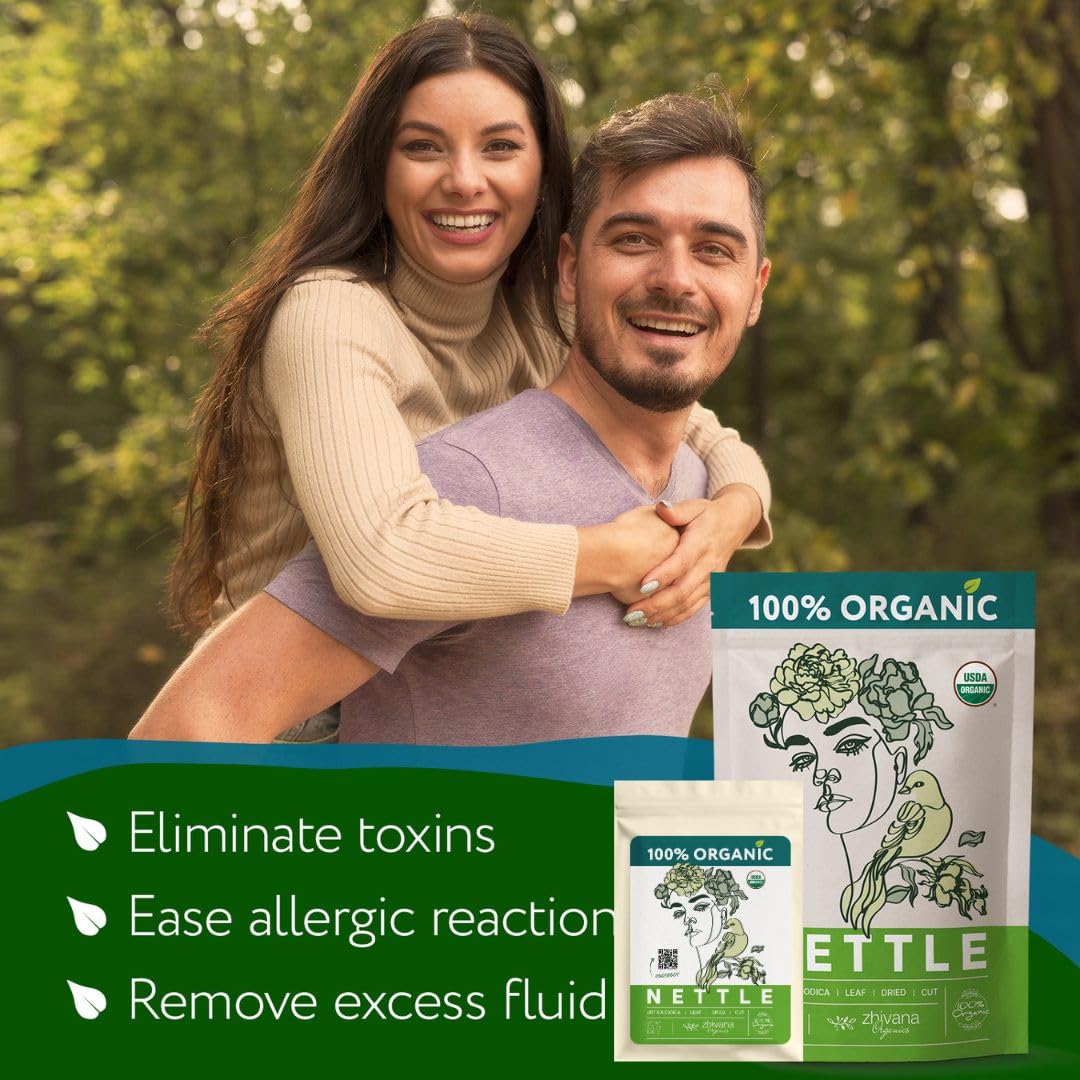 Organic Nettle Leaf Tea (3.5oz) - Stinging Nettle Tea Organic - Urtica Dioica Herb - Te de Ortiga – Natural Cleansing, Allergy, Fluid Balance