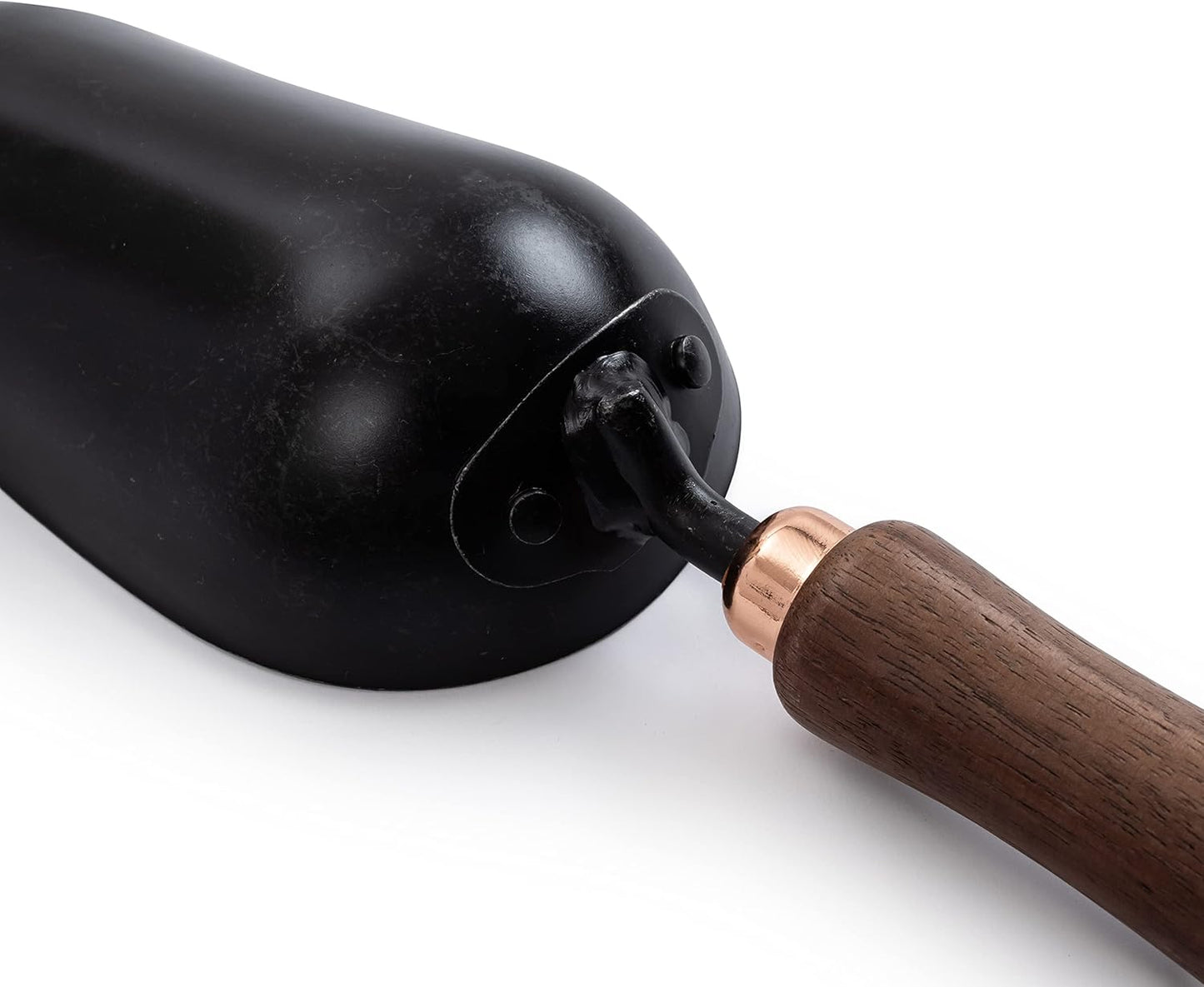 Barebones Garden Scoop - Garden Spoon - Stainless Steel Small Hand Shovel for Transplanting, Digging, and Planting - Great Home Gardening Hand Tools (Walnut/Black)