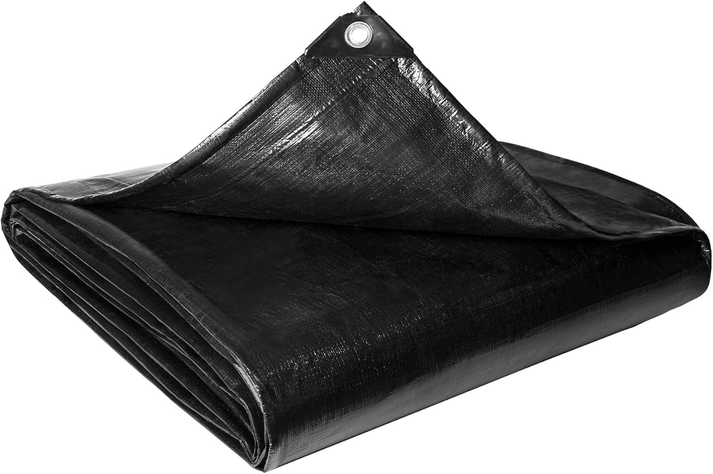 Reinforced PE Pond Liner 15 x 20 FT, 28 Mil Sun Resistant Preformed Pond Liner, Hemmed Edge with Buttonholes Liner for Outdoor Large Ponds, Fish/KOI/Duck Pond, Garden Waterfall, Waterscape, Black