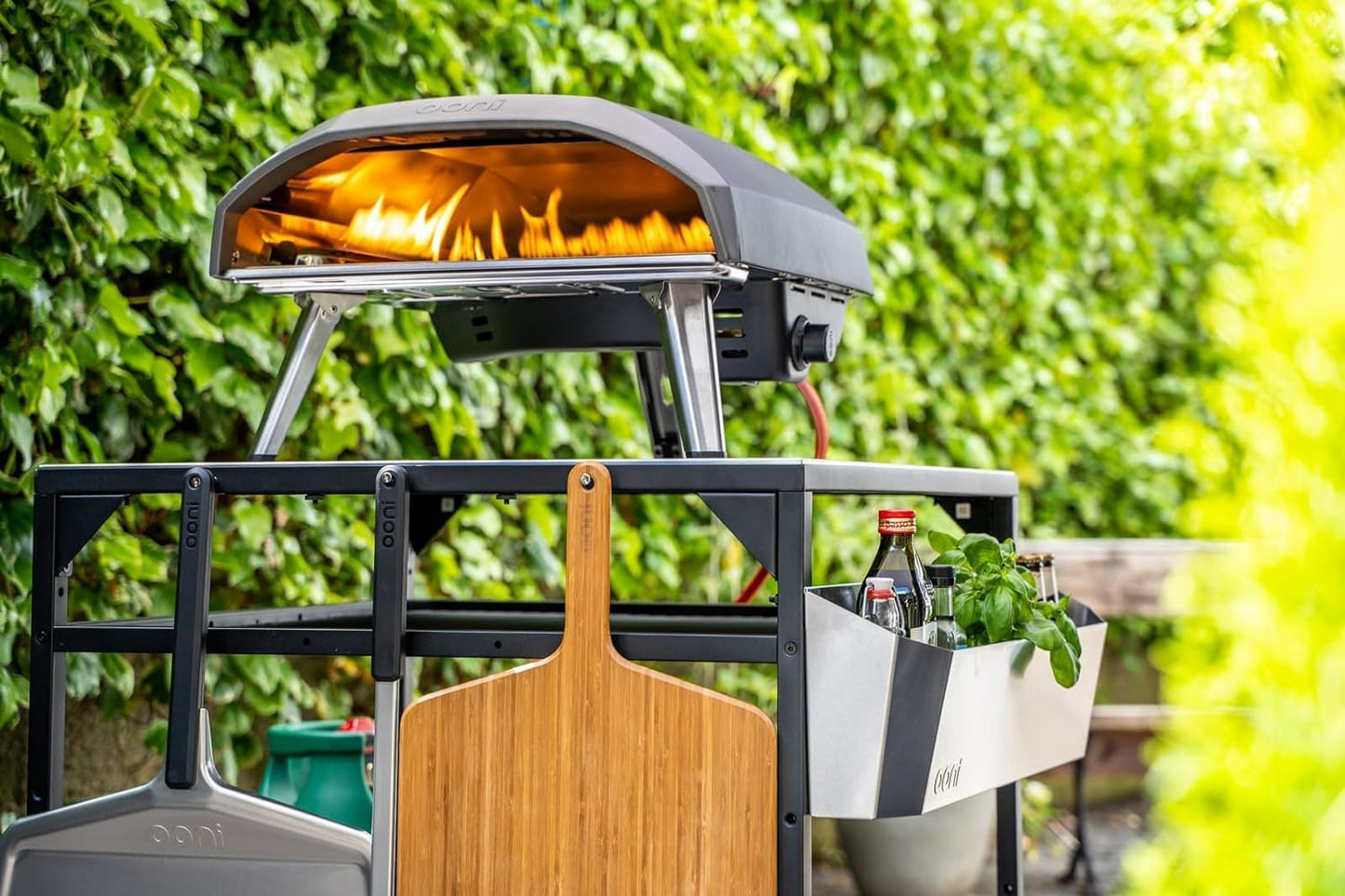 Ooni Large Outdoor Modular Table - 31x31x35 Pizza Oven Cart, Stainless Steel Grill & BBQ Stand, Outdoor Table