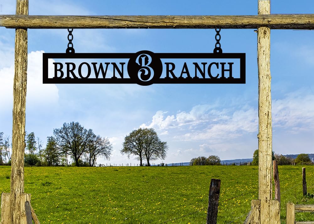 Personalized Metal Farm Sign, Custom Metal Family Name Farmhouse Sign, Outdoor Ranch Sign, Personalized Metal Family Name Sign, Indoor Outdoor Metal Farmhouse Farm Sign, Farmhouse Decor Gifts, Housewa