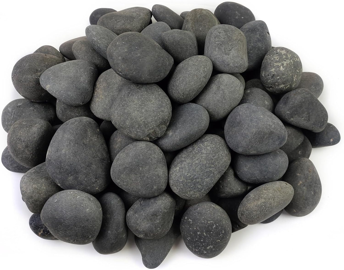 20 lbs Natural Unpolished Black Rocks Mexican Beach Pebbles, 3-4 Inch Decorative Black River Rocks for Landscaping, Planters, Garden Paving, Walkways, Plant Rocks and Outdoor Decorayive Rocks