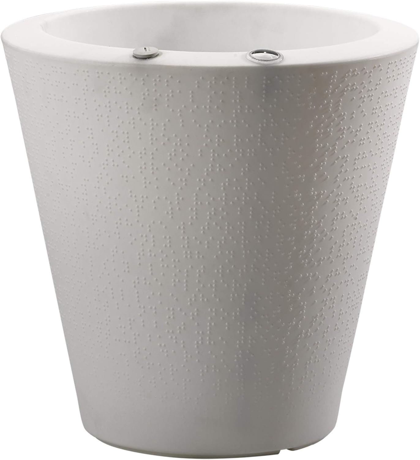 Crescent Garden Dot TruDrop Indoor/Outdoor Planter, Self-Watering Plant Pot, 26 Inches, (Alpine White)