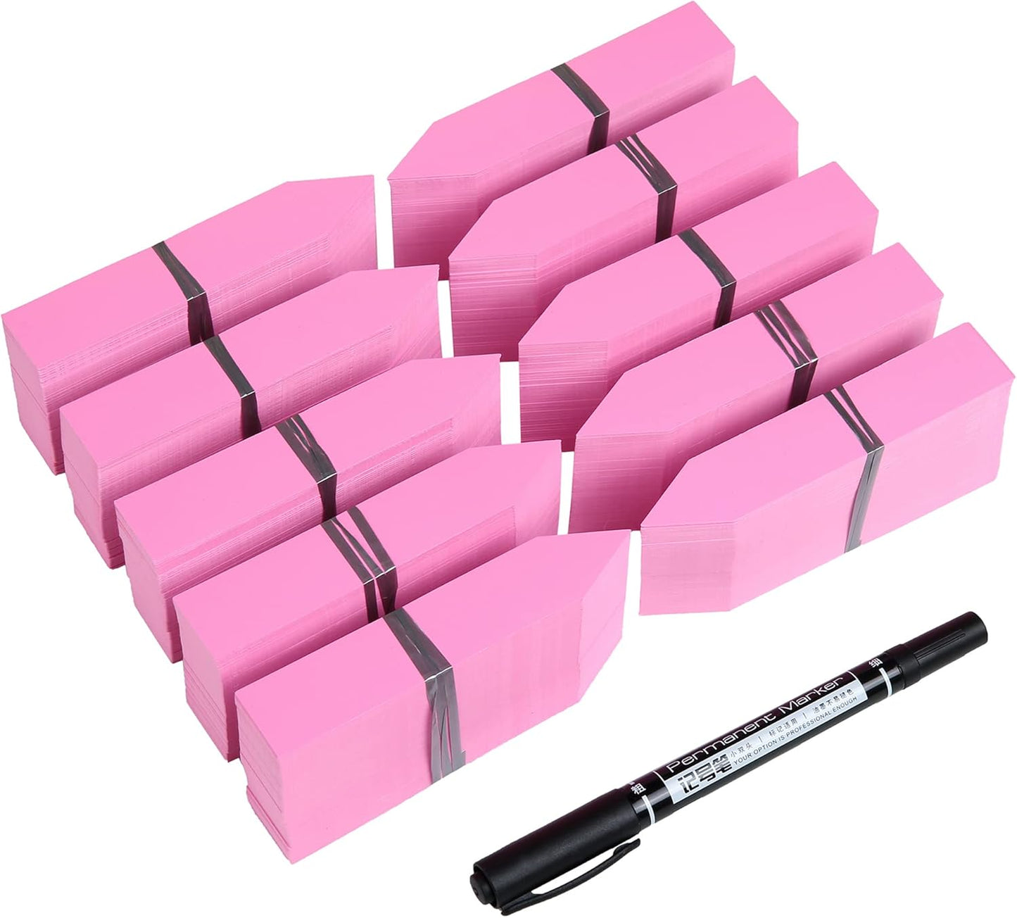 1000 Pcs Plant Tags, 4 Inch Plastic Garden Plant Pot Markers Waterproof Plant Labels, Pink