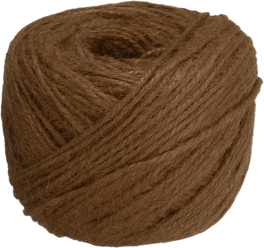 uxcell 328 Feet Natural Jute Twine String,2mm Thin Garden Twine Rope Colored Plant String Cord for DIY Art Crafts Gift Wrapping Decoration Packing Gardening Plant Hanger,Brown