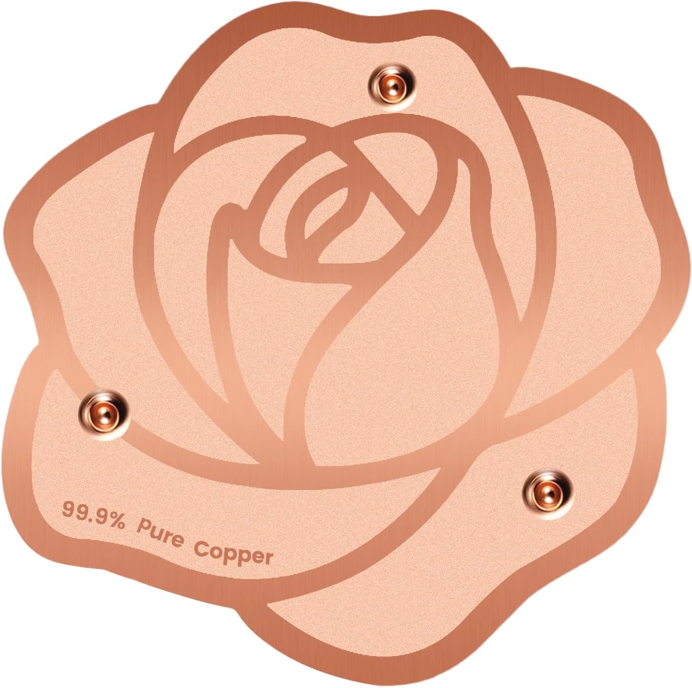 Bird Bath Copper Disk,Bird Bath Purification Disk 0.6mm Reinforced 99.99% Pure Copper Cleaning Disk with Triple-Point Support,Fits Outdoor Birdbath & Bowl,Provide Safe Clean Water,Rose-1Pc