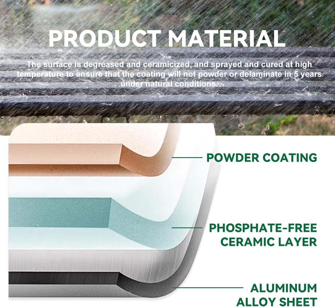 Metal Plant Stand, Rust-proof Aluminum Display Rack, Plants Display Stands Decoration Racks for Living Room Garden Balcony Patio (Wood Color, 42.5Inch Tall Leg)