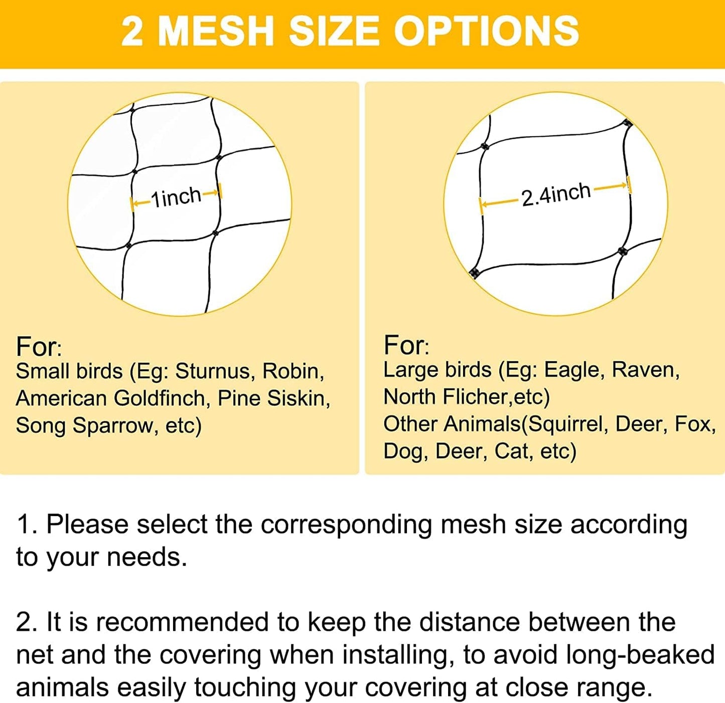 Chicken Netting 25'x25' with 1" Mesh Nylon Bird Netting for Chicken Coop, Heavy Duty Poultry Net Bird Net for Garden Deer Fence for Fruit Tree