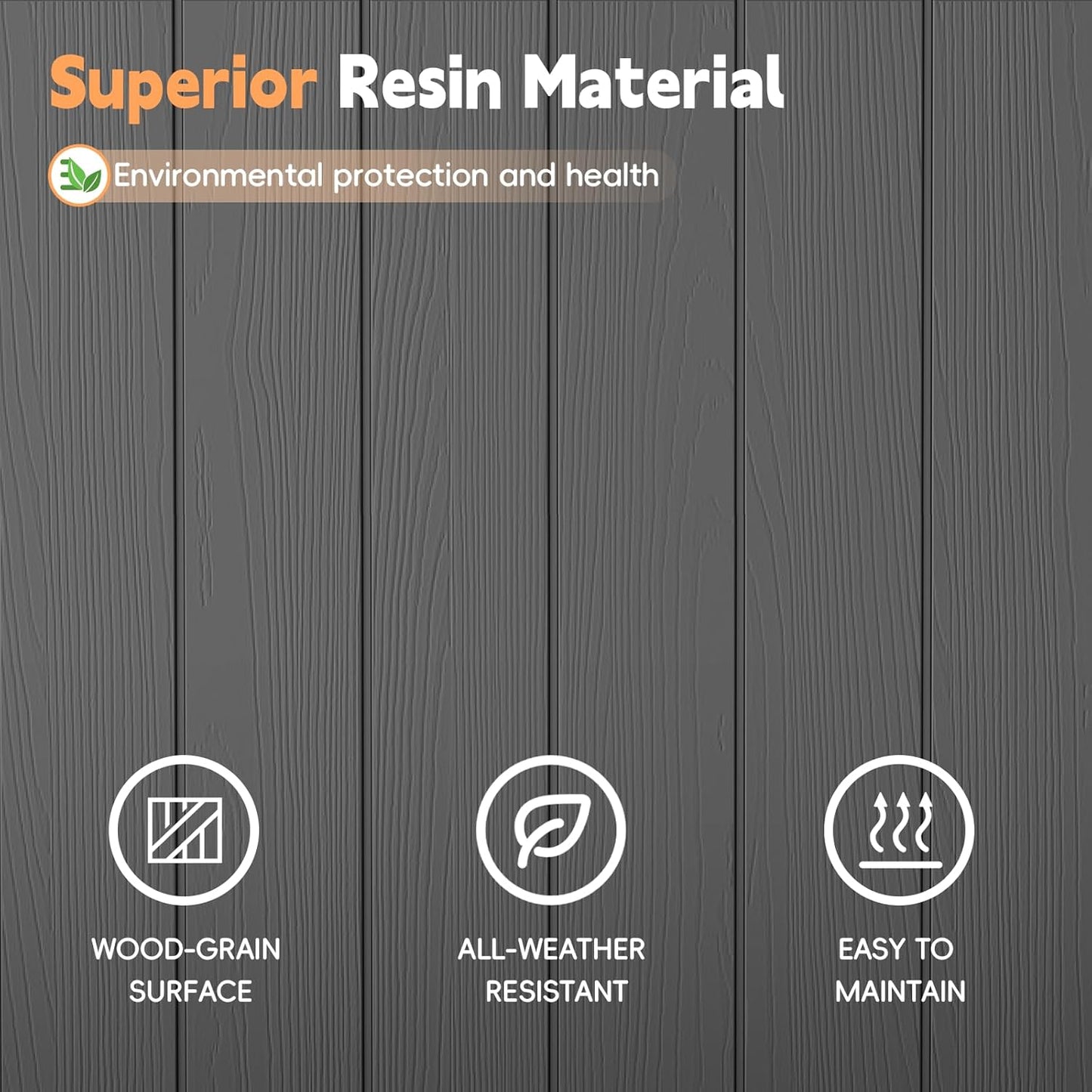 Outdoor Storage Box, 31 Gallon Waterproof Resin Deck Box, Storage Bin for Package Delivery, Patio Furniture Cushion, Garden Tools, Pool Accessories, Weatherproof and UV Resistant, Black