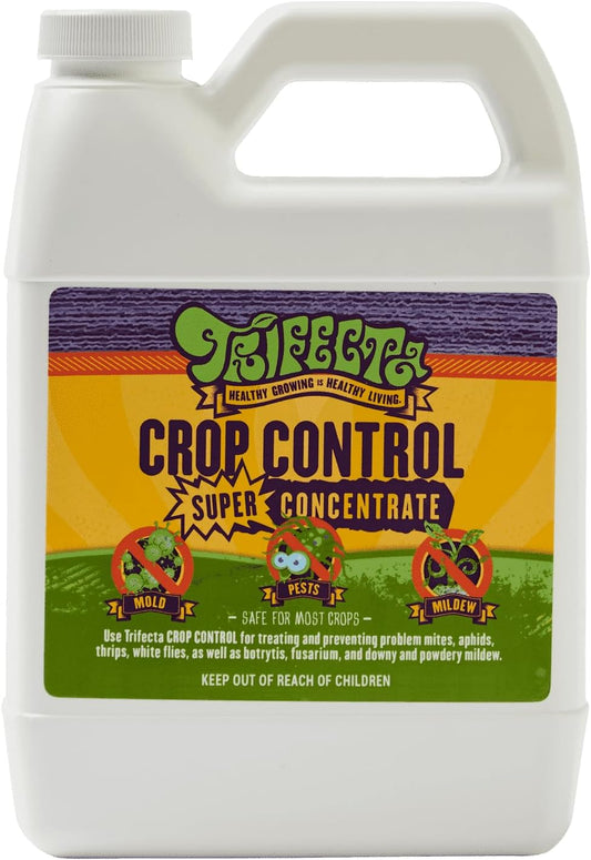 Trifecta Crop Control Super Concentrate All-in-One Natural Pesticide, Fungicide, Miticide, Insecticide, Help Defeat Spider Mites, Powdery Mildew, Botrytis, Mold and More on Plants 32 OZ