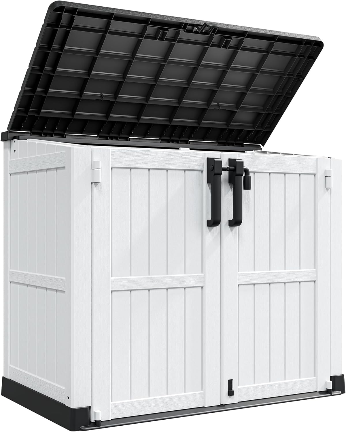 Outdoor Storage Cabinet 36 Cu Ft with Lockable Doors, Portable Horizontal Resin Storage Shed -Easy to Assemble, Waterproof Outdoor Storage Box for Backyards,Patios