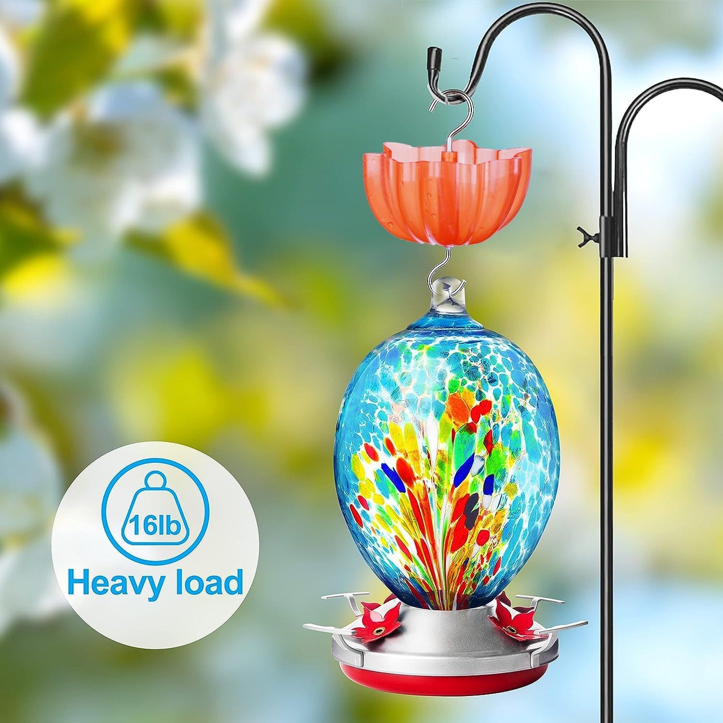 Ant Moat for Hummingbird Feeders, Vintage Style Humingbird Feeder Ant Guard & Stopper (Red 4 Pack)