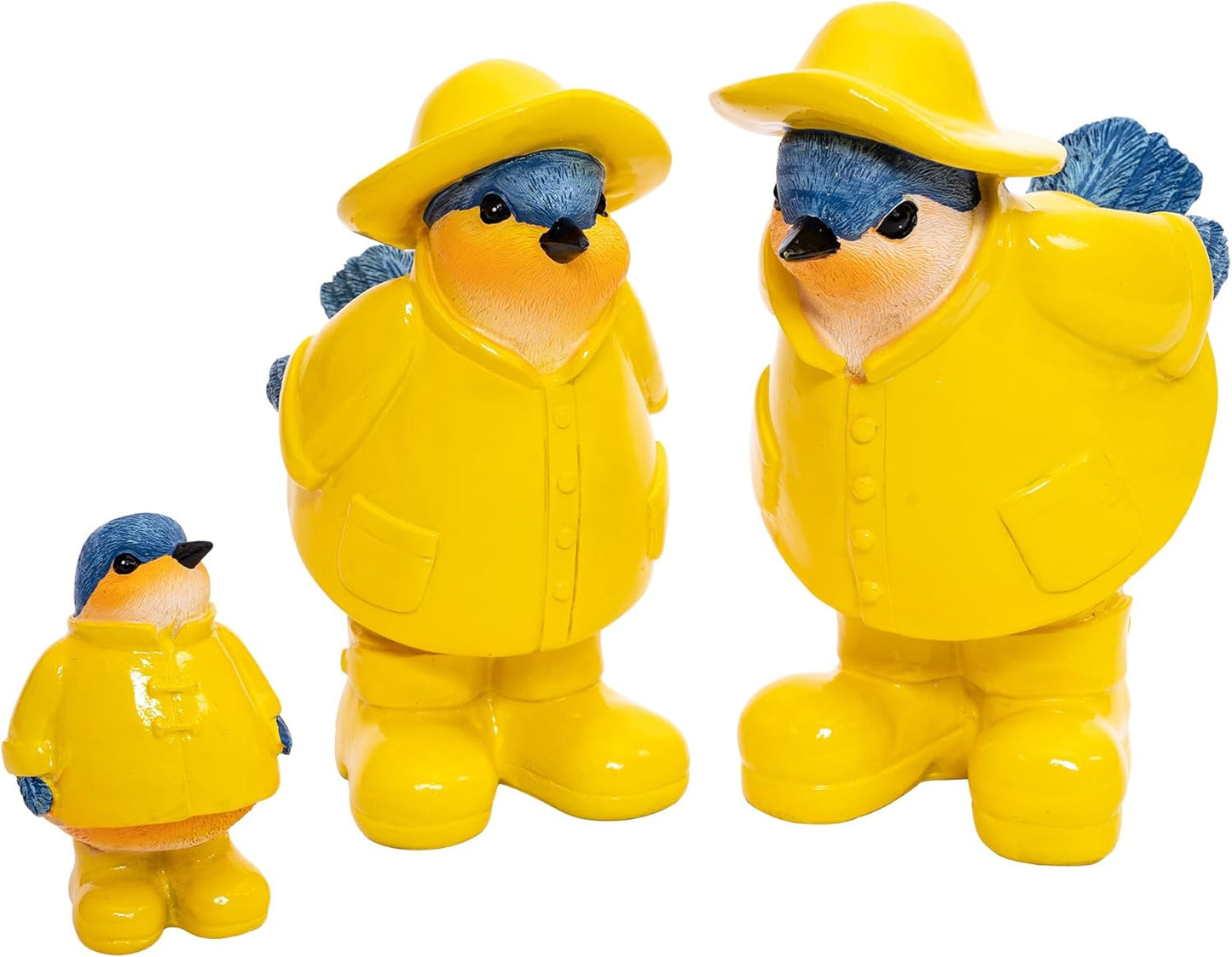 Topadorn Poppy Family Statue Home Decor Resin Sculptured Hand Painted Figurine Creative Craft Cute Decoration Gift for Kids Womens Decorative Garden Yard Room