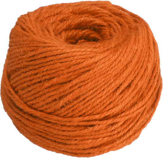 uxcell 328 Feet Natural Jute Twine String,3mm Thin Garden Twine Rope Colored Plant String Cord for DIY Art Crafts Gift Wrapping Decoration Packing Gardening Plant Hanger,Orange
