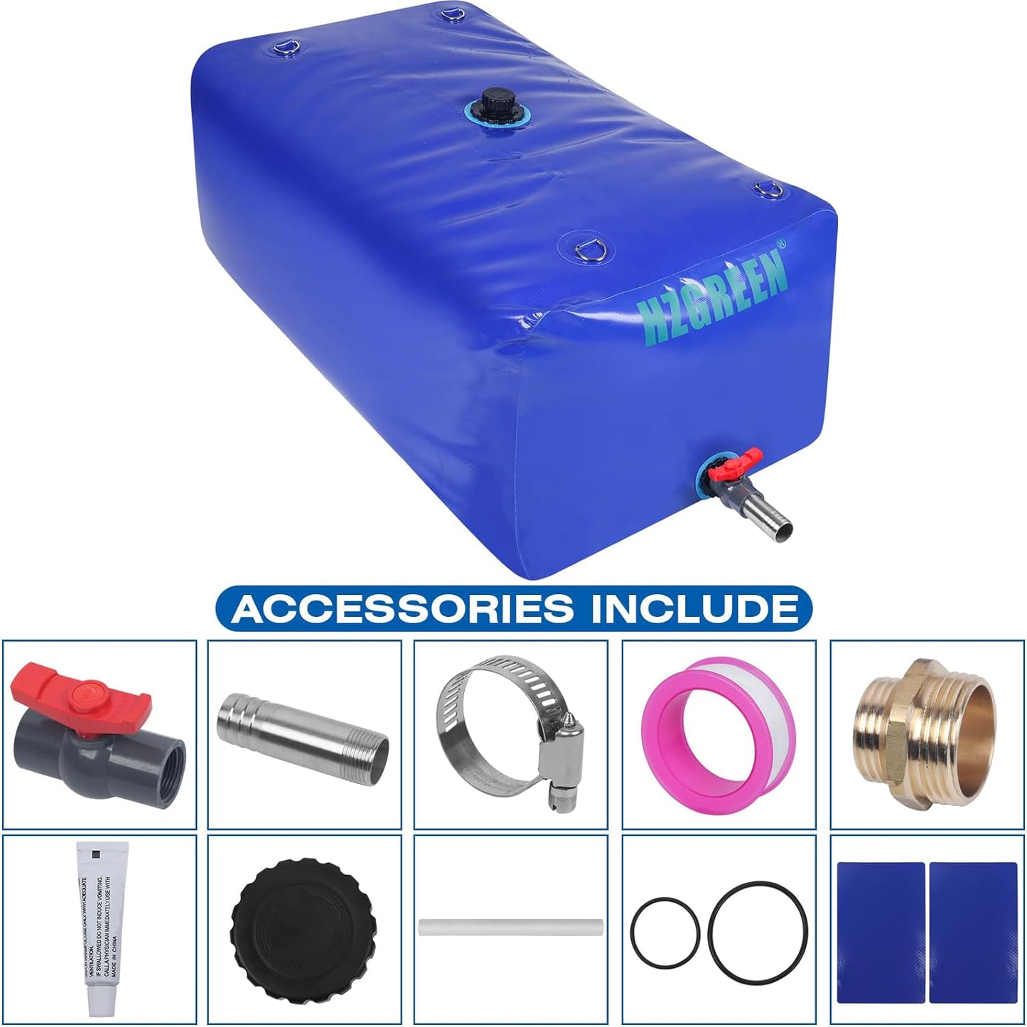 Water Bladder 240L/63G Water Tank Storage Container Foldable Portable Large Capacity Soft Bag Suitable for Outdoor Easy to Carry Out