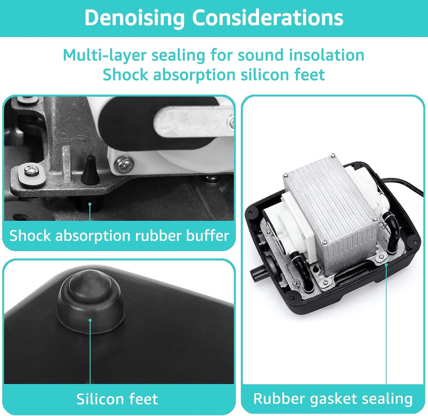 Linear Air Pump for Aeration, 1350GPH Septic Air Pump Pond Aerator for Koi Pond, Aquarium, Waste Treatment, Fish Farm, Seafood Restaurant, Hydroponic