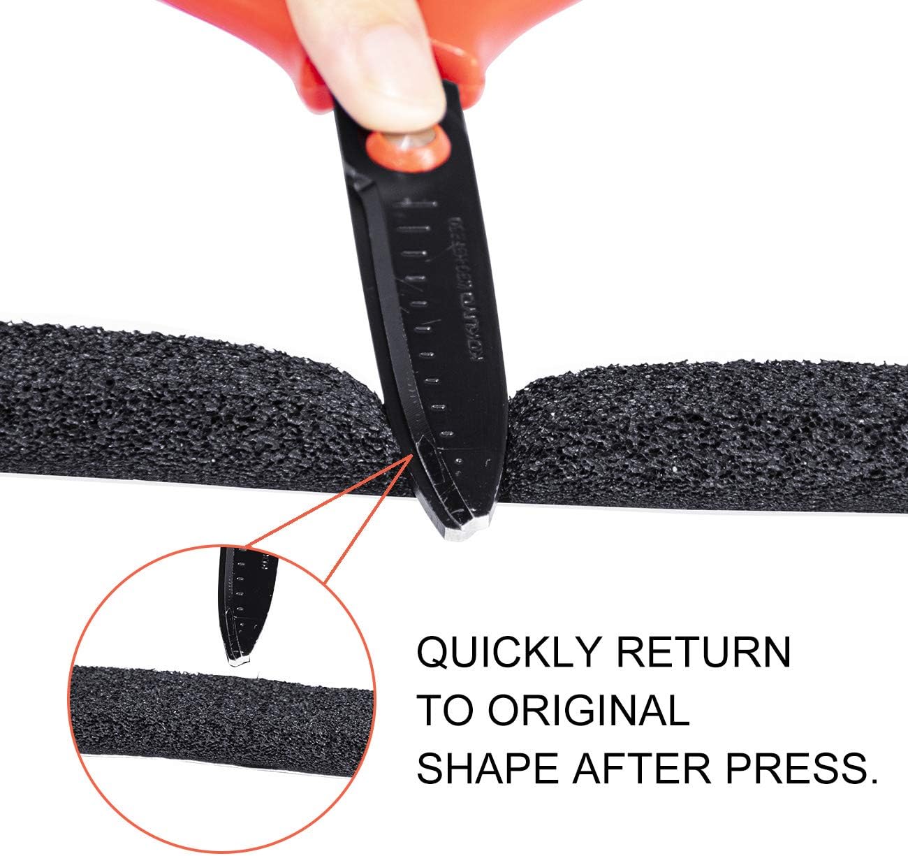 TORRAMI Open Cell Foam Weather Stripping Tape 1/2 Inch W X 3/8 Inch T, High Resilience Adhesive Seal Insulating Strip for Door and Windows Total 13 Feet (2 Rolls of 6.5 Ft Each)