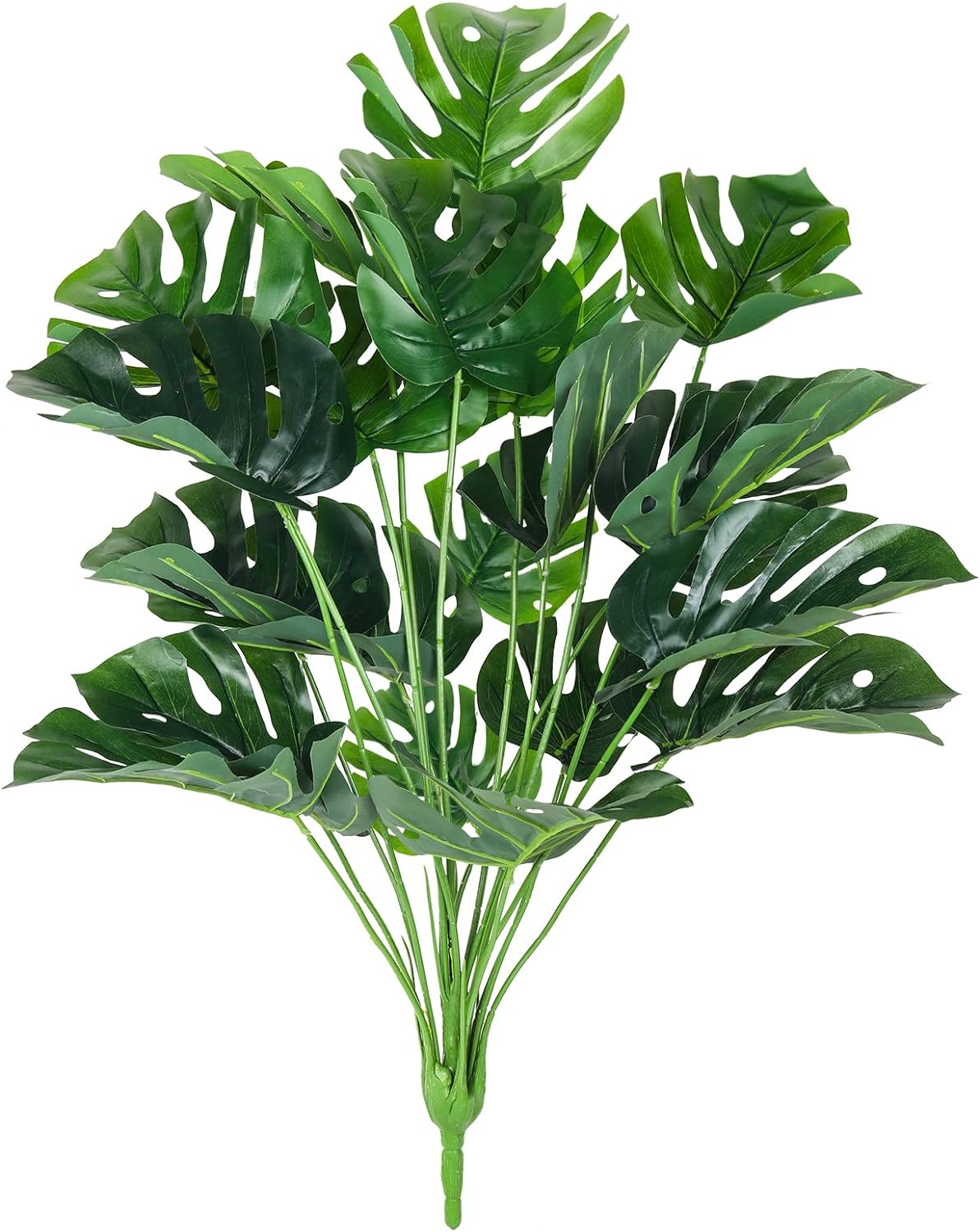 RECUTMS Artificial Palm Tree Leave Plants Faux Large Tropical Monstera Turtle Leaf Indoor Outdoor UV Resistant Fake Plant Greenery Hawaiian Luau Jungle Beach Party Home Garden Spring Summer Decoration