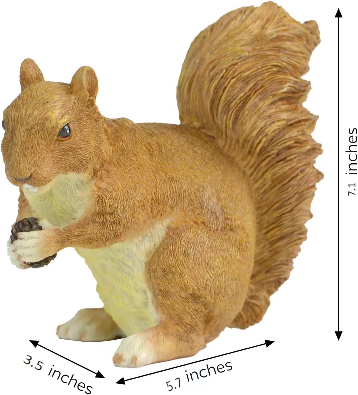 Garden Decoration Squirrel Statue - Adorable Wildlife Sculpture with Pinecone for Outdoor Patio, Lawn, or Garden Décor - Ideal for Nature Lovers