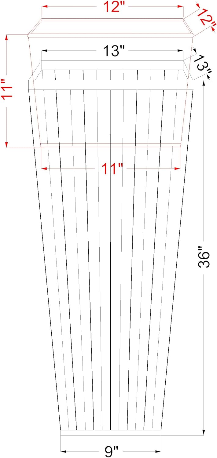 H Potter Patio Deck Flower Ribbed Garden Planter Antique Copper Finish Set of 2 with Trays