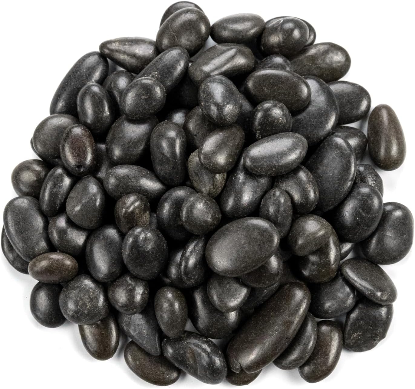 MSI Decorative Polished Black Pebbles, 0.4 Inch, 40 lb. Bag