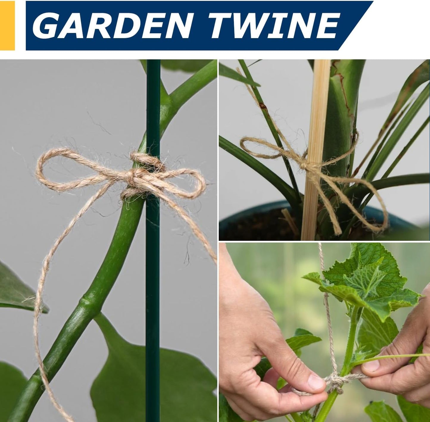 Vanhench 3600Feet Natural Jute Twine String, Bulk Hemp Jute Rope Cord Twine for Crafts Gardening, Gift Wrapping, Arts & Crafts, Wedding Décor, Packing Material Burlap Ribbon