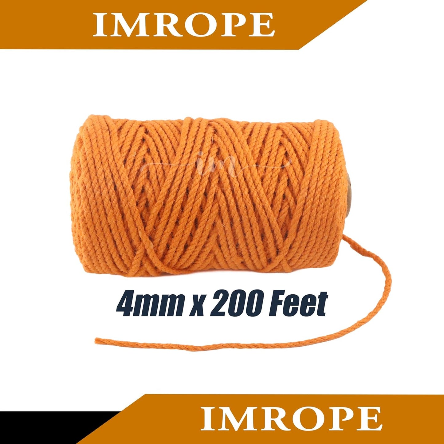 4mm x 200 Feet Orange Jute Rope, Twine for Gardening Tomato Climbing Plant Tie Floristry Crafts Gift Wrapping Packing Decor