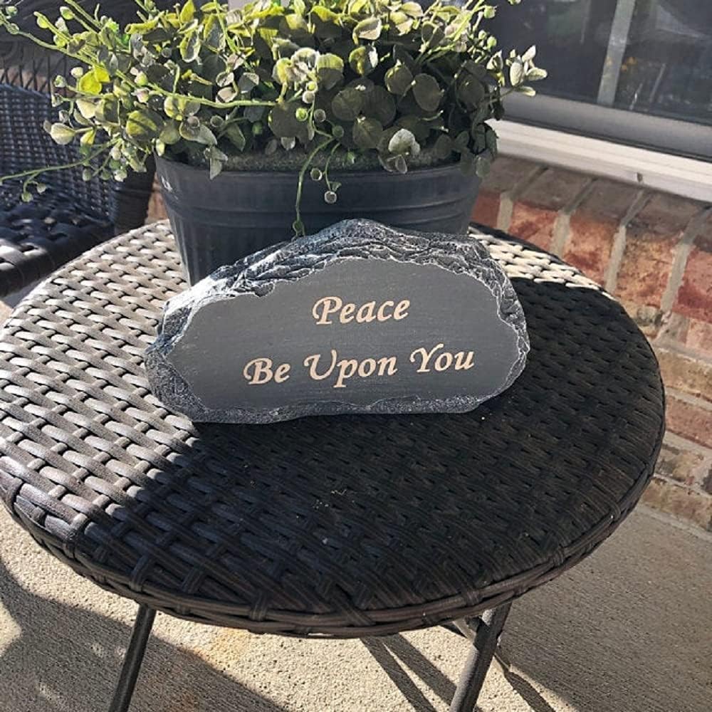 Personalized Garden Stones Engraved with Any Message, larser Engraved Garden Memorial Stones Outdoor Decorative Rocks, 8"X4.5"X2.5"
