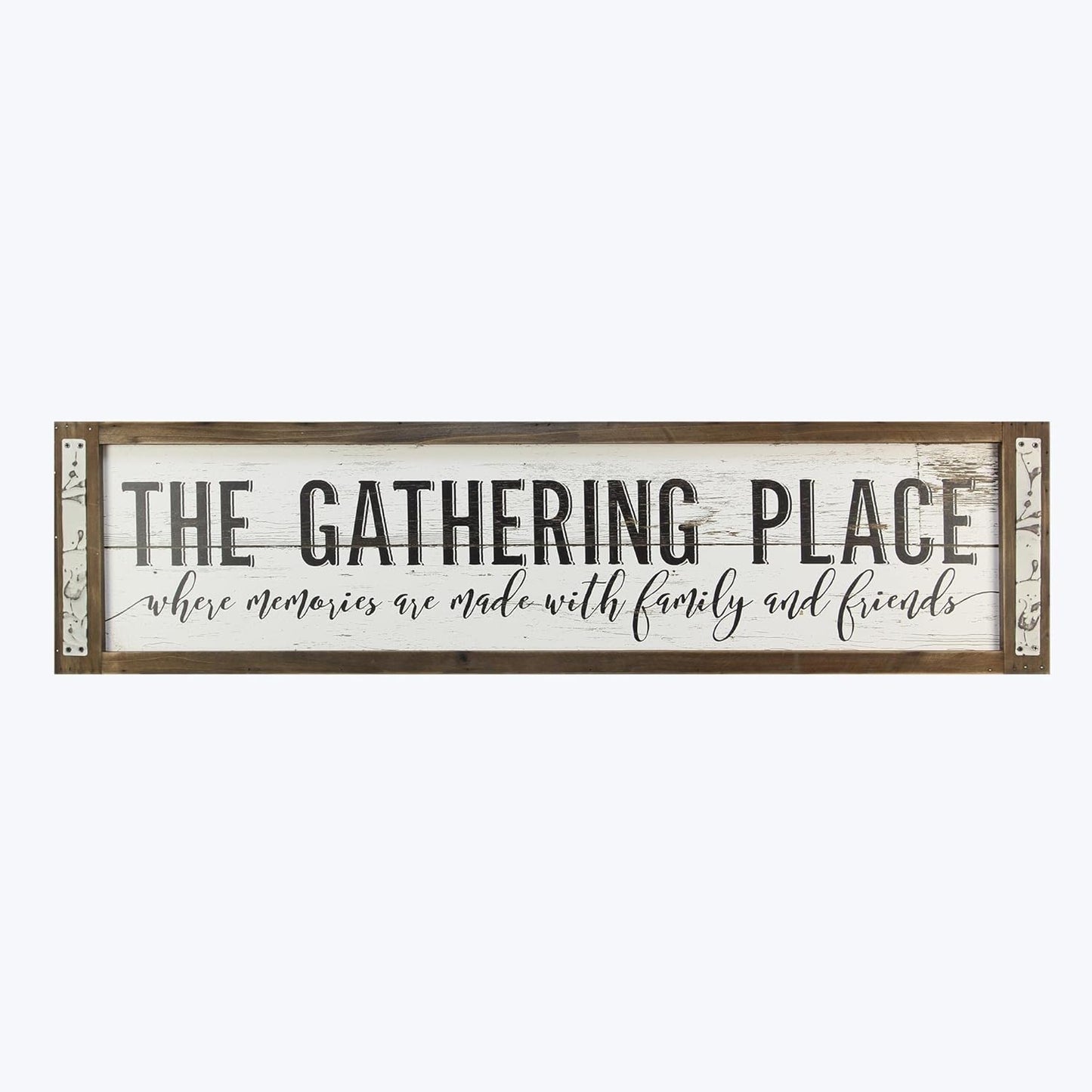 Young's Inc. The Gathering Place Rustic Home Decor - Living Room Wall Decor and Inviting Tabletop Decorations - Wood - 40” W x 1.5" D x 10” H