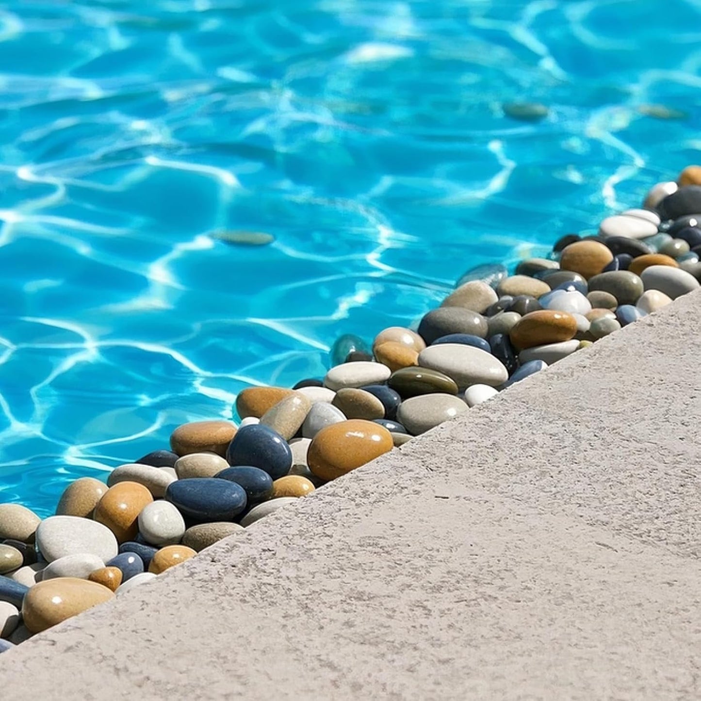 Large River Rocks for Landscaping, 20lbs Colorful Pebbles for Indoor Plants, 2-3 Inch Decorative Rocks for Planters, High Polished Stones for Vase Filler Fish Tank Garden