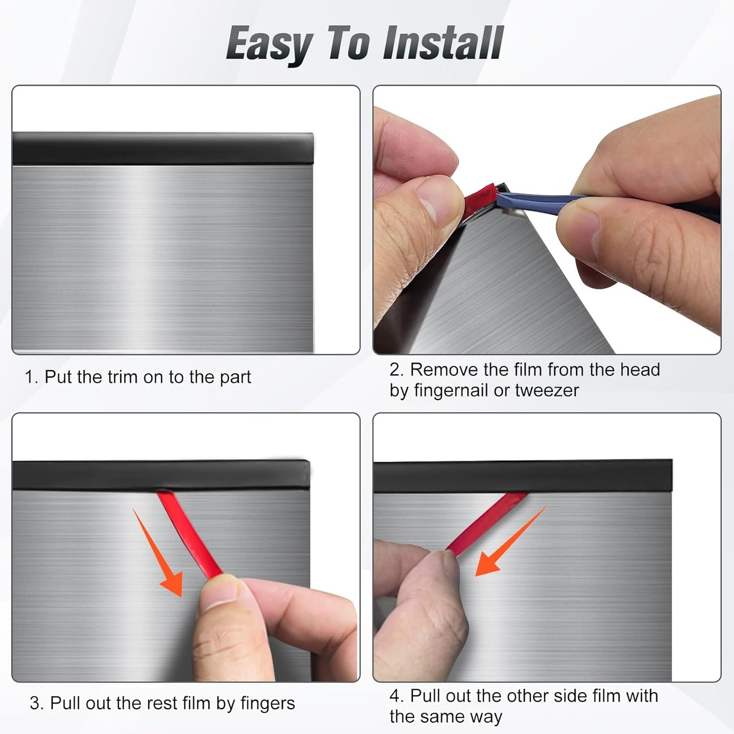 Edge Trim, 1/8" Rubber Edge Trim, Flexible Self Adhesive U Channel Edge Protector for Glass, Mirror, Plywood, Steel Panel Sharp Edges, U Shaped Peel and Stick Trim, Black Color, 20Ft