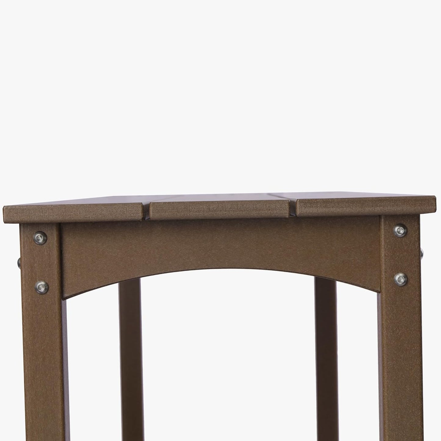 WestinTrends Malibu 55" Outdoor Patio HDPE Adirondack 2-Tier Shelf Console Table, Dark Brown