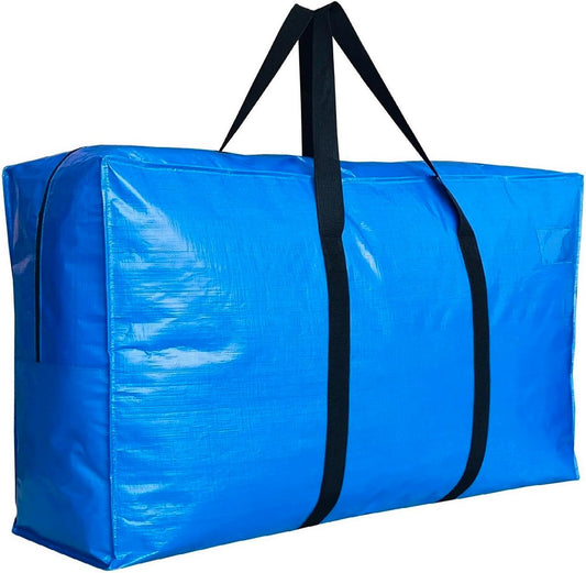 Extra Large Storage Bags, Jumbo Moving Tent Storage Bags, Waterproof Foldable Big Blue XXL Duffle Bag for Travel, 42x23x13.5inch - 1PACK