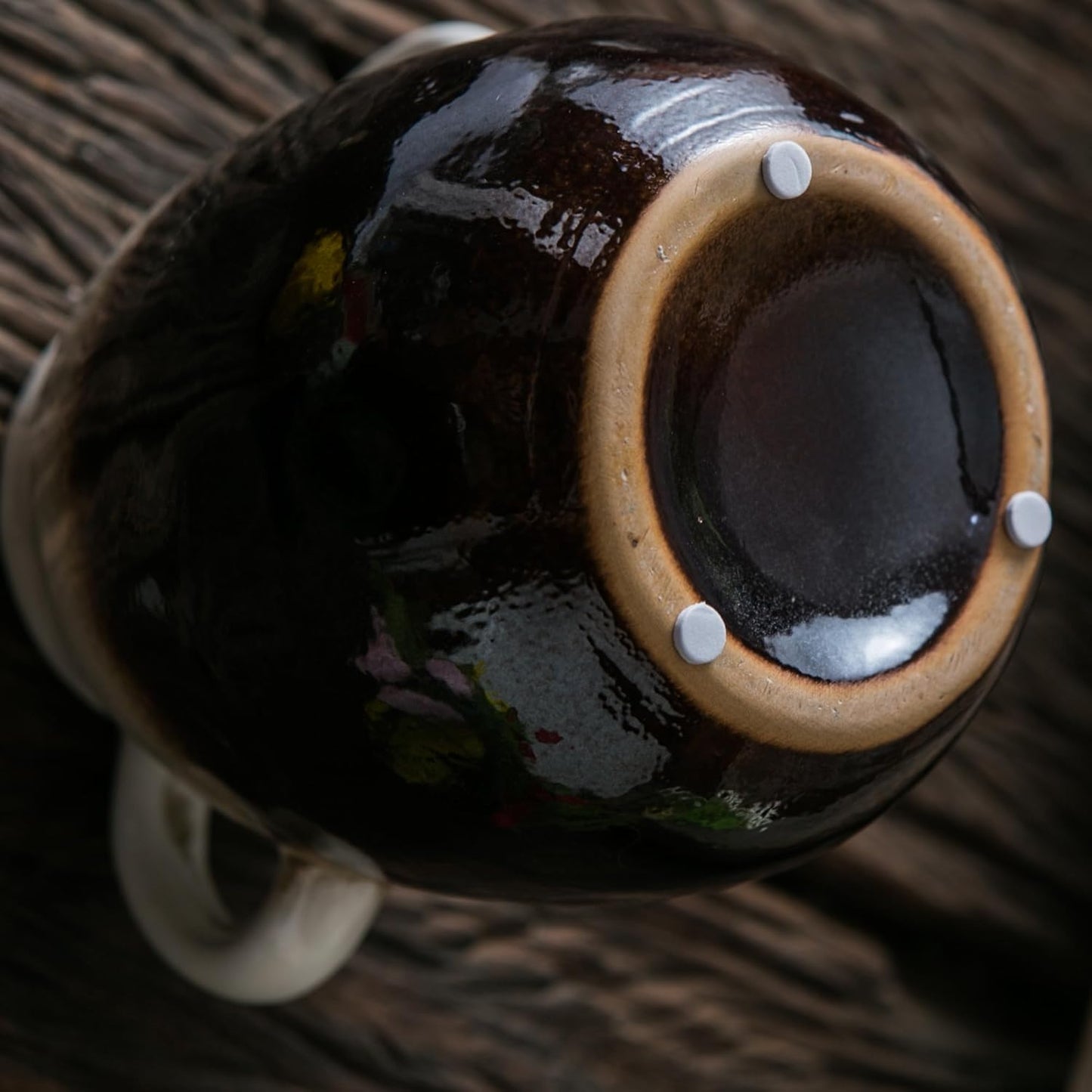 White Gradient Ceramic Vase with 2 Handles, Modern Farmhouse Decor, Rustic Terracotta Pottery, Decorative Flower Vases, Clay Small Vase, Centerpiece for Dining Table - 7 Inch Tall