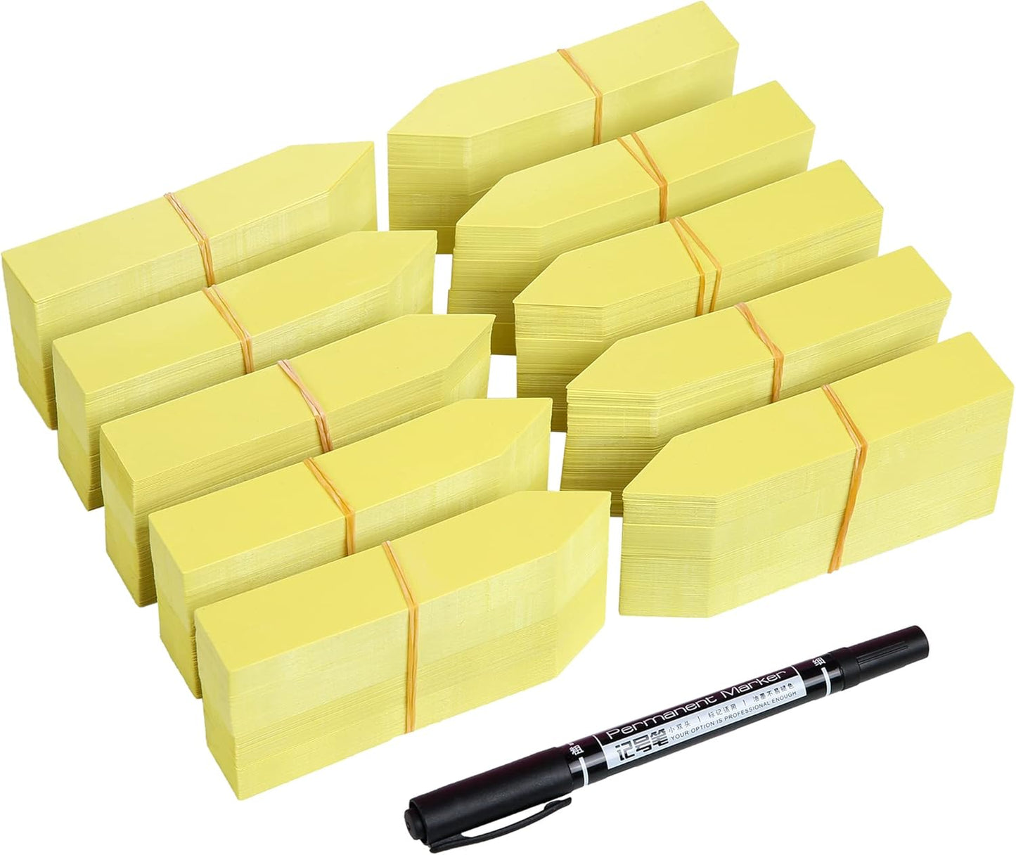 1000 Pcs Plant Tags, 4 Inch Plastic Garden Plant Pot Markers Waterproof Plant Labels, Yellow