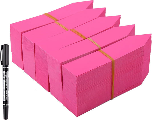 1000 Pcs 4 Inch Garden Plant Labels, Plastic Nursery Tags Waterproof Pot Seed Markers, Pink
