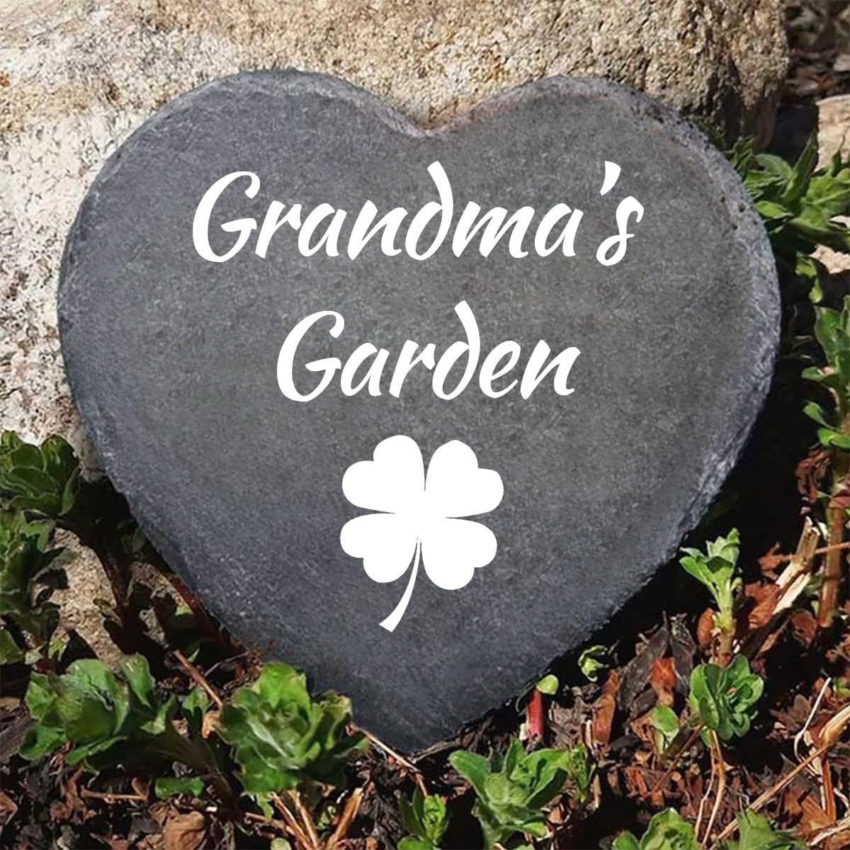Custom Decorative Garden Stones Personalize with Any Message and Pattern, Desgin Heart Shaped Memorial Stones Welcome Stones 6x6 for Housewarming,Memorial Gifts and Special Day Gifts