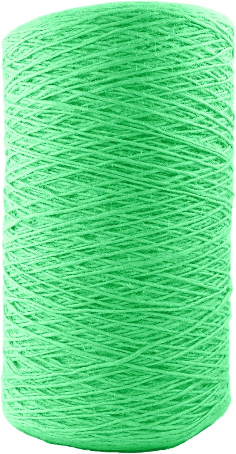 1mm x 1500 Feet Light Green Jute Rope, Twine for Gardening Tomato Climbing Plant Tie Floristry Crafts Gift Wrapping Packing Decor