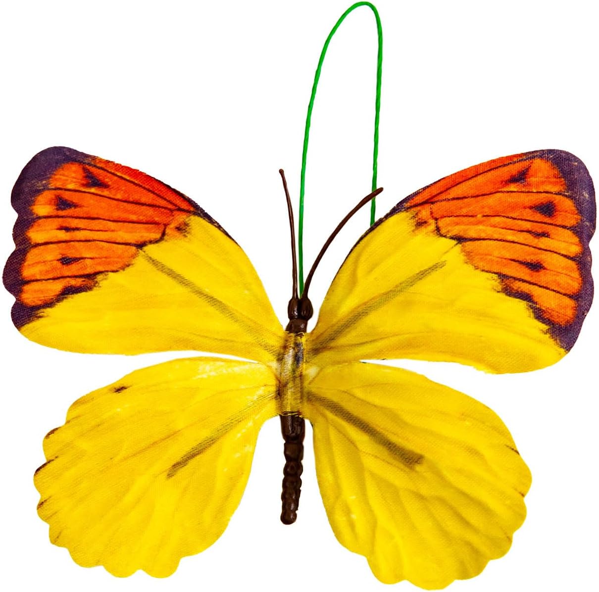 YCHTEWY-Decorative Butterfly Clips, 3D Artificial Silk Butterflies, Multicolor, 12-Pack, Home and Floral Decor (A Wire)