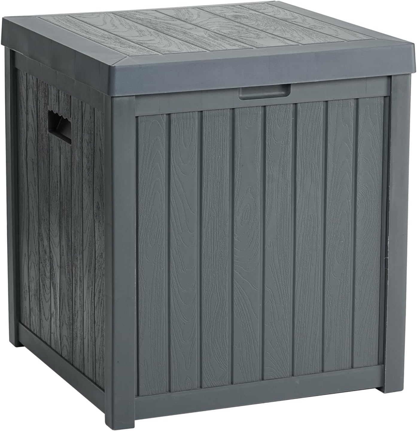 Deck Box, 51 Gallon Package Bin Delivery Box for Outside Front Porch, Small Patio Outdoor Storage Boxes Waterproof, UV Resistant Plastic Resin Pool Storage Bins with lids, Grey