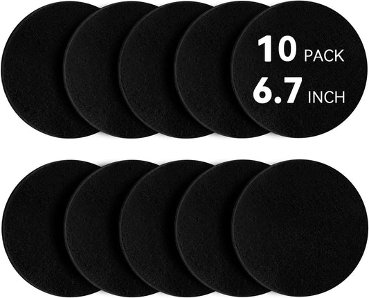 10 Pack Charcoal Filters for Compost Bucket, Compost Filters for Countertop Bin, Odor-Absorbing Activated Charcoal Replacement for Kitchen Compost Bins, 6.7 Inch