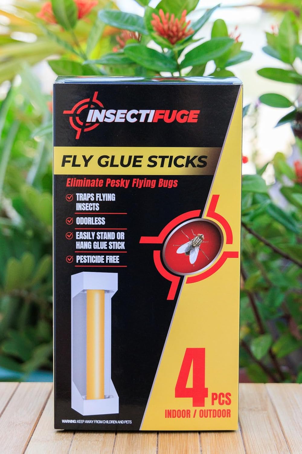 4Pcs Fly Stick Sticky Fly Traps for Indoor and Outdoor - Odorless Fruit Fly Catcher Trap for Home, Strips Indoor Sticky Hanging, Paper for Home Tape Outdoor