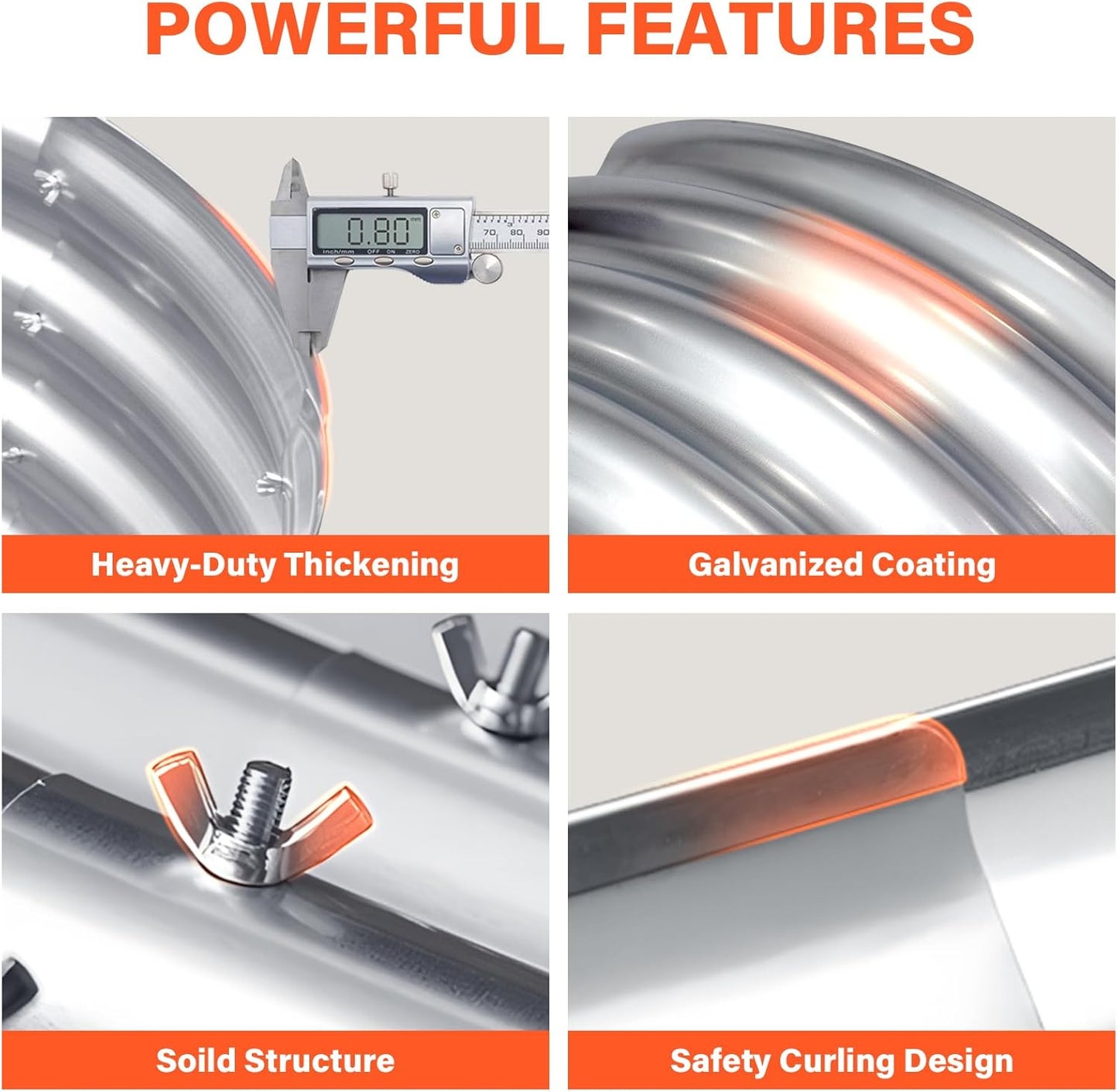 HGD 60 Inch Large Galvanized Steel Metal Fire Pit Ring - 5FT Heavy Duty Fire Rings for Outside Wood Burning - 12" Tall Portable Bonfire Firepit for Backyard, Patio, Camping