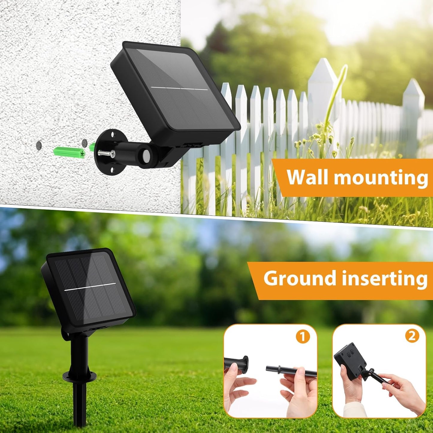 kolpop Solar Fairy Lights for Outside Waterproof, 3 Pack 96FT 240LED Solar Powered String Light Outdoor, 8 Modes Copper Wire Solar Twinkle Lighting for Tree Garden Yard Christmas(Warm White)