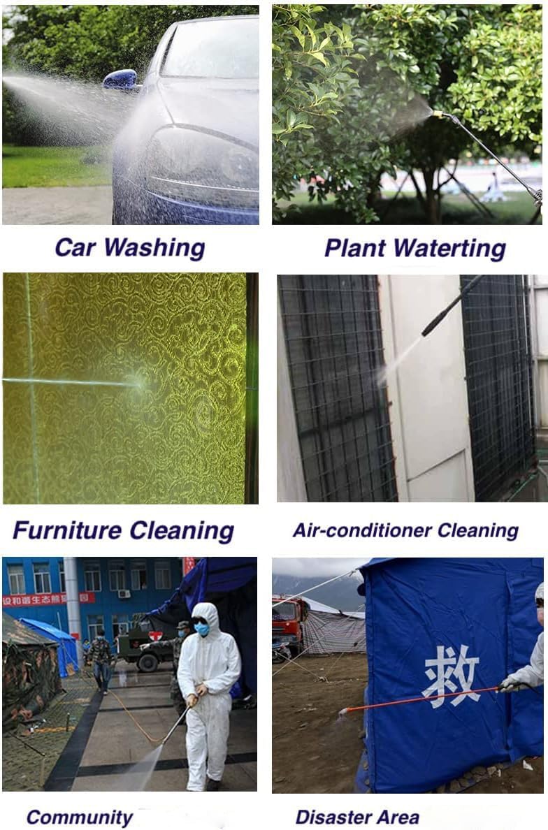 2 Gallon Garden Sprayer, 304 Stainless Steel Chemical Sprayer, Hand Pump Sprayer, with Pressure Gauge, Adjustable Nozzle, 20" Sprayer Wand, 3.3ft Hose & Safety Valve