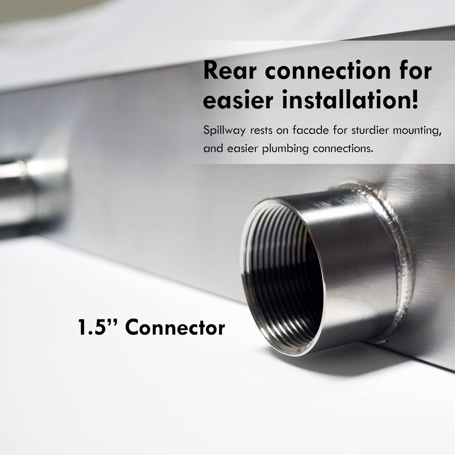 HALF OFF PONDS Steel Elegance 60" Color Changing Lighted Stainless Steel Spillway - STE60CC-HOP