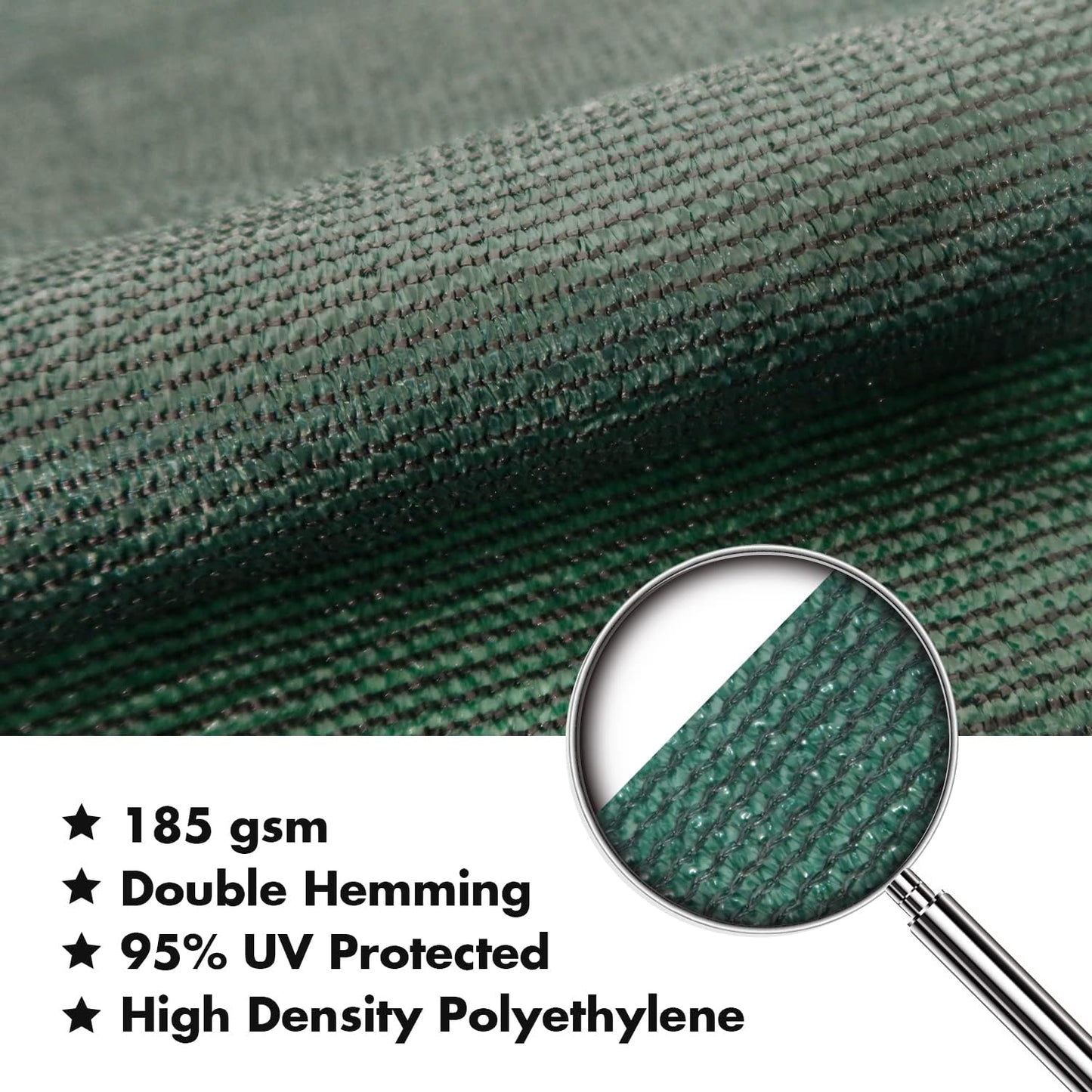 KANAGAWA 18'X24' Dark Green Custom Size Sun Shade Sail Rectangle UV Block Canopy Cover for Patio Backyard Lawn Garden Outdoor (Customized Available)